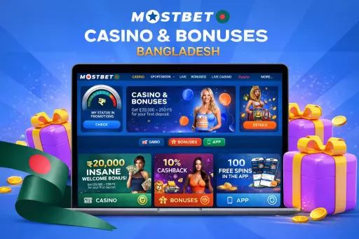 Mostbet Casino Promotions and Bonuses 2026 foe Bangladesh Slide 1